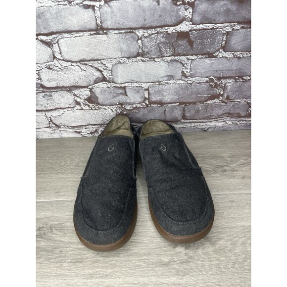 Olukai Wool Gray Wool Fabric Casual Slip On Casual Sneakers Men’s 11M US/44EU - Picture 13 of 16